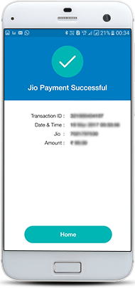 Jio Payment Successfull